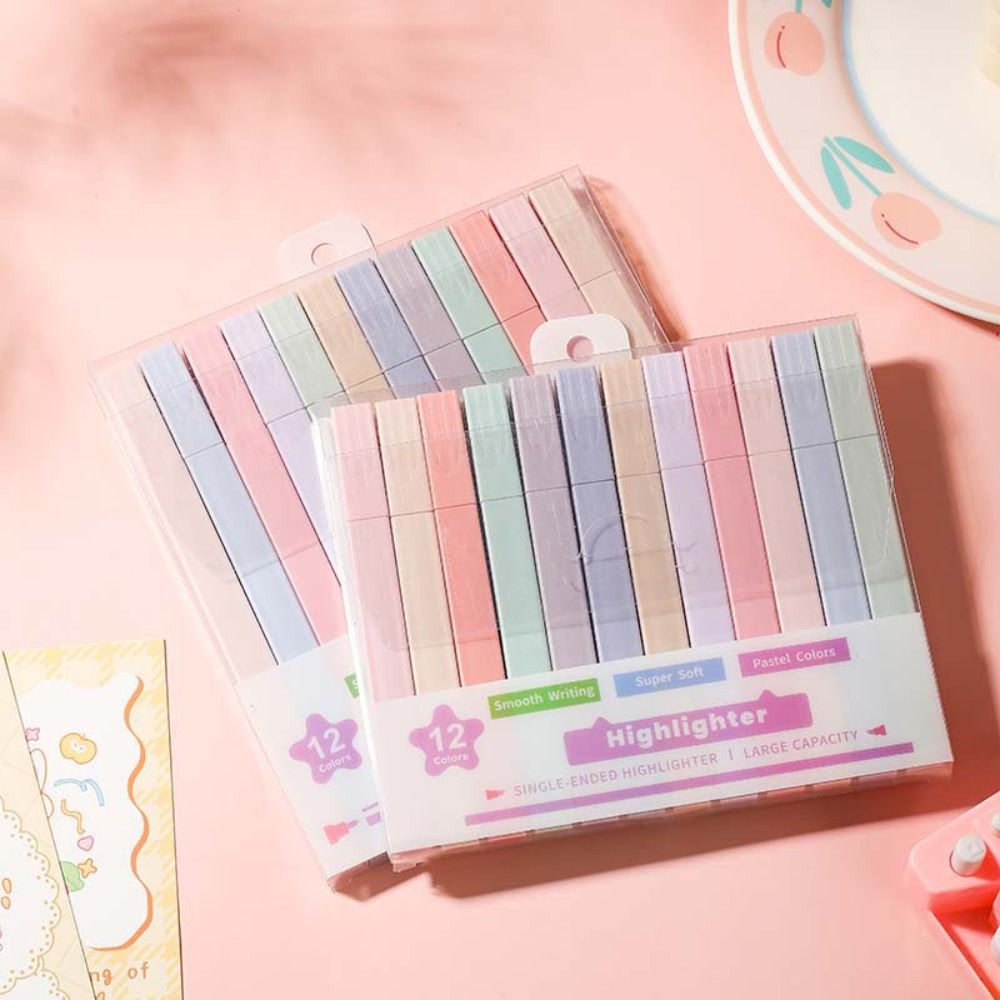 Двуглавые маркеры, канцелярски – обзор и цена Pastel Highlighter Set Double Ended